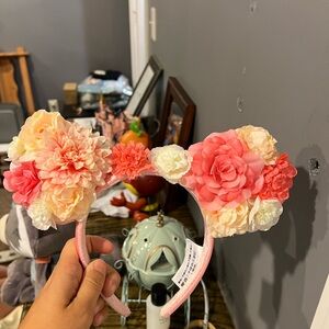 Disney Pink Floral Headband with Mouse Ears